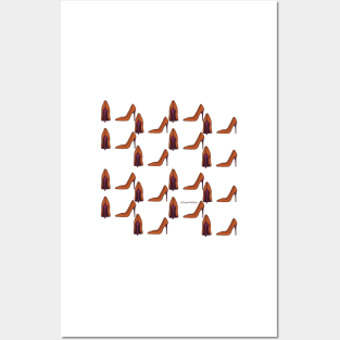orange/purple  heels pattern Posters and Art